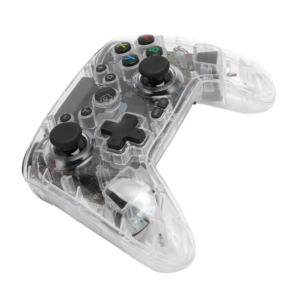 Gaming Controller, 7 Color RGB Light 4 Level Vibration Wide Compatibility 6 Axis Gyro PC Controller for Switch Pro