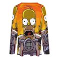 thumbnail image 5 of Simpsons Womens T Shirts V Neck Long Sleeve Tops Causal Loose Summer T-Shirts XL, 5 of 7