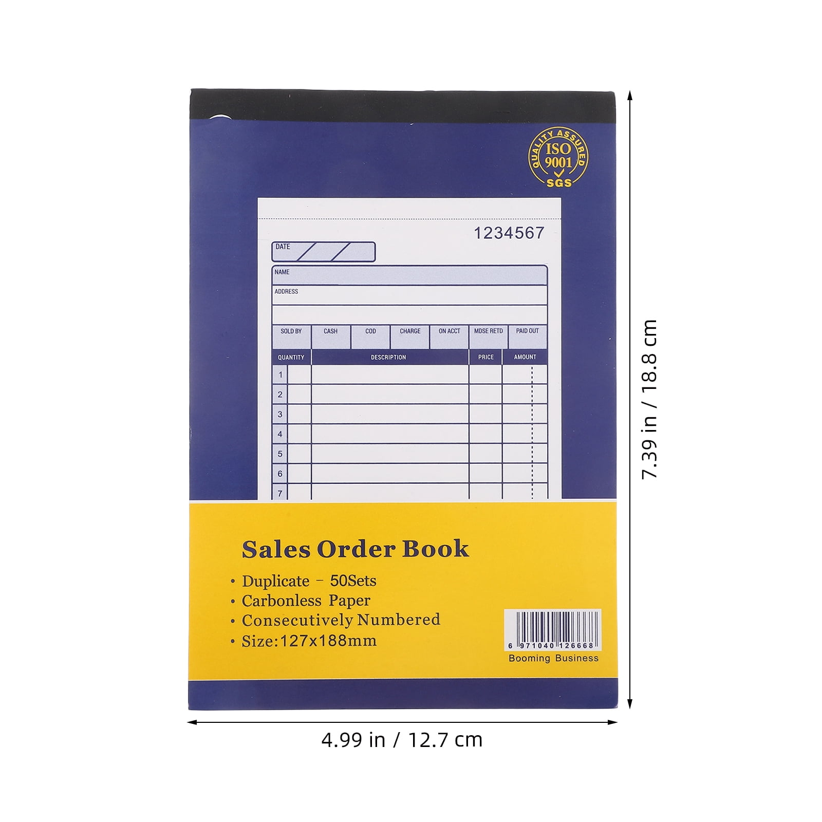 ETHZZLE 5Pcs Invoice Receipt Book for Small Business with Built in Writing Pad for Clear Financial Records