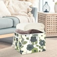 thumbnail image 3 of Yayeee Collapsible Cube Storage Bin with Lid Fabric Closet Decorative Basket with Handles, Navy Flower, 3 of 7