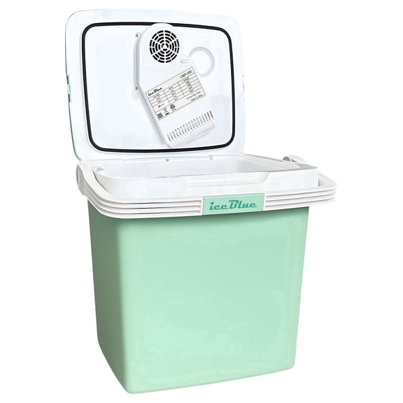 iceBlue 26L Portable Outdoor Refrigerator with Handle Lock, Car Cooler, Camping Fridge(Green)