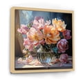 thumbnail image 2 of Designart "Still Life Of Tulip Bouquet V" Tulips Floater Framed Wall Art Living Room, 2 of 5