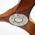thumbnail image 4 of Sofucor 60" Modern Ceiling Fan with No Light, 3 Blades Reverse Airflow,Nickel with Brown Blades, 4 of 6