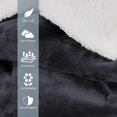 thumbnail image 4 of Sherpa Fleece Blanket Throws For Sofas Large - Soft Fluffy Thick Grey Throw, 4 of 9