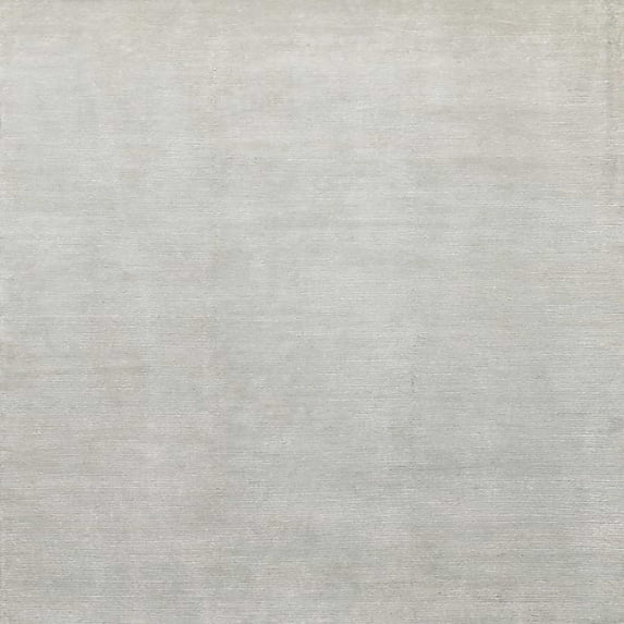 Ahgly Company Machine Washable Indoor Square Industrial Modern Pale Silver Gray Area Rugs, 7' Square
