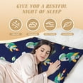 thumbnail image 4 of Disketp Astronaut Dinosaur and Space Print Body Pillow Cover - Super Soft 20x54 Body Pillow Case,Long Side Hidden Zipper, 4 of 8
