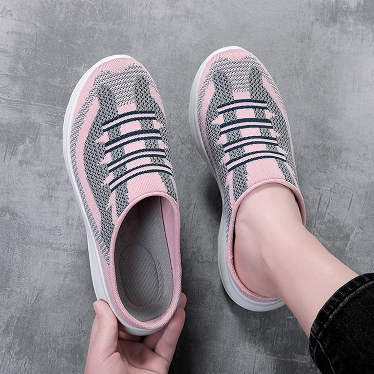 Women's Slip-On Mule Sneaker Breathable Mesh Tennis Shoes Women's Slip-On Mule Sneaker Breathable Mesh Tennis Shoes