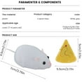 thumbnail image 4 of Mice Cat Toy Electronic Mouse Toy with Remote Control Emulation Rat Mice Interactive Cat Toy Mouse Battery Powered for Indoor Cats and Dogs White, 4 of 11