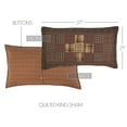 thumbnail image 3 of VHC Brands Prescott King Sham 21x37 Country Rustic Lodge Design, Russet, 3 of 5