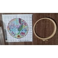 thumbnail image 3 of Cross Stitch Kits for Beginners | Purple Tulips (20cm with Frame), 3 of 4