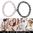 thumbnail image 4 of Pulseras Para Parejas, Pulsera De Amistad, Pulsera Magnética De Atracción Mutua, Pulsera De Distancia A Juego, Pulseras De Cuentas De Piedra 2 Uds Sweethay AP007340-03, 4 of 6