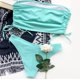 thumbnail image 5 of Traje de baño de playa con correa superior de tubo trasero de color sólido dividido sexy para mujer Fridja  nalpqowj23410, 5 of 5