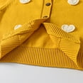 thumbnail image 5 of JIAYUE Boys Girls Tops Heart Pattern Knit Cardigan Round Neck Button Front For Children Modern Spring Wear, 5 of 7