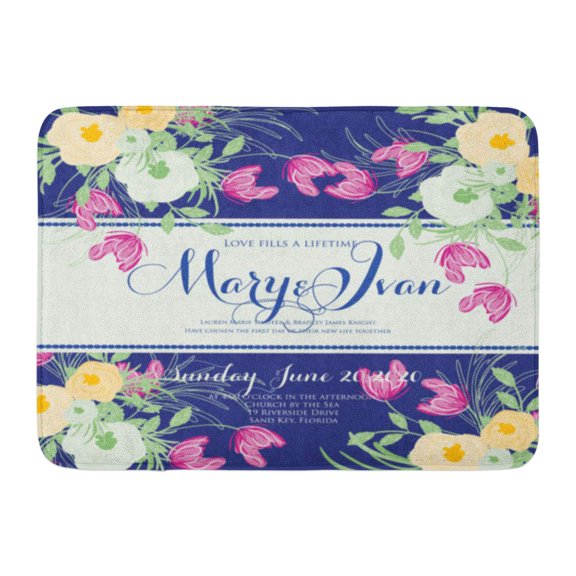 GODPOK Birthday Abstract Anniversary Artistic Autumn Beautiful Beauty Flowers Rug Doormat Bath Mat 23.6x15.7 inch