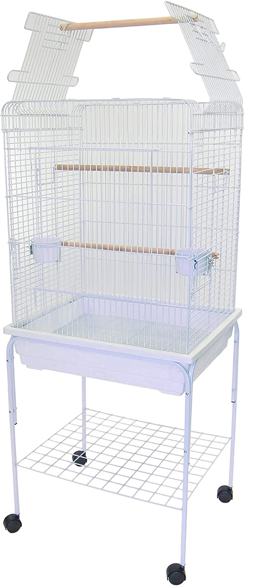 Ymlgroup 3/4" Bar Spacing Open Top Small Parrot Bird Cage White
