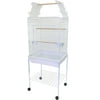 3/4" Bar Spacing Open Top Small Parrot Cage - 25"x21.5x56"(Top Closed) In White