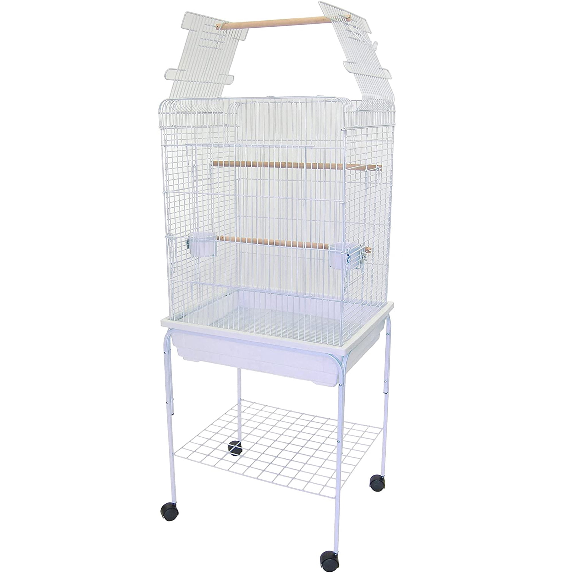 YML 7984-4914WHT Open Top Small Parrot Cage in White