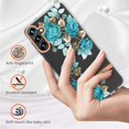 thumbnail image 5 of SaniMore for Samsung Galaxy A14 5G Case, Flexible TPU Magnetic Cover Support Wireless Charging Slim Flower Grass Pattern Shockproof Protective Shell for Ladies Women Girls, Green Flowers, 5 of 8