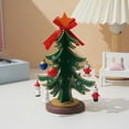 thumbnail image 2 of DIY Wooden Christmas Tree with Ornaments & Base, Rustic Tabletop Xmas Tree Centerpiece for Holiday Home Décor, Small Wood Christmas Tree Decoration for Desk, Mantel & Festive Display (Green), 2 of 3