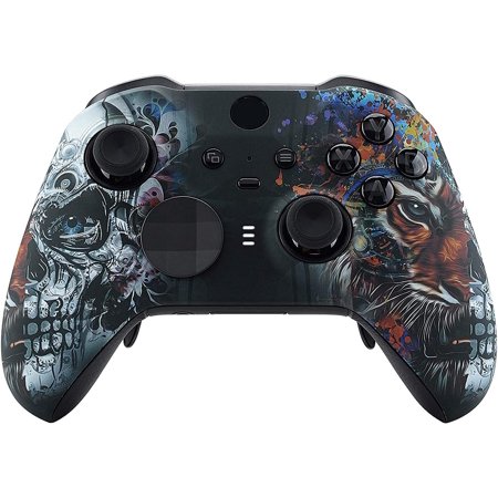 Custom Controllerzz Elite Series 2 Controller Compatible With Xbox One, Xbox Series S and Xbox Series X (Tiger Skull)