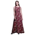 thumbnail image 1 of Bimba Robe Longue Maxi Sans Manches pour Femmes à Imprimé d'Oiseaux Style Chic - X-Grand, 1 of 5