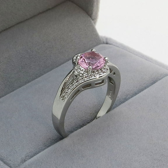 WHAMVOX  Gilded Love Ring Rings for Women Engagement Bridal Bride Ladies Pink