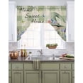 thumbnail image 2 of Rustic Gnome Kitchen Swag Valances for Windows, Spring Flowers Butterfly Green Check Swag Valances Curtains for Living Room, Rod Pocket Window Treatments for Bathroom, Bedroom, Cafe, 56"x36", 2 of 6