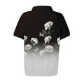 thumbnail image 4 of NAMTYQX Summer Tops for Women 2025 Soft Lapel Short Sleeve Womens Golf Shirts Lounge Trendy Black Size L, 4 of 5