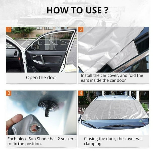 Universal Foldable Car Windshield Visor Cover Block Front Rear