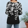 thumbnail image 3 of 3/4 Sleeve Shirts for Women Loose Crewneck Pullover Basic Tees Tops Dressy Casual Ladies Graphic Tunic Blouses, 3 of 8