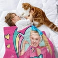 thumbnail image 2 of Throw Blanket for JoJo Siwa Bed Couch Soft Warm Flannel Blanket for Kids Girls Boys Gifts Home Decor 40x50 Inch, 2 of 7