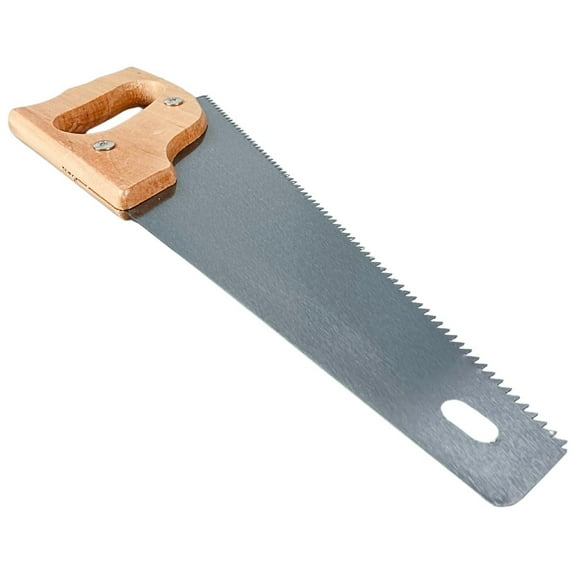 WEDGE 12" Classic Wood Hand Saw  Rust-Protected Steel Blade, 7 TPI, Wooden Handle  Ideal for Home and Professional Use