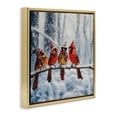 thumbnail image 3 of Stupell Industries Winter Dressed Cardinals Gold Framed Floater Canvas Wall Art design by Jim Baldwin, 18 x 18, 3 of 9