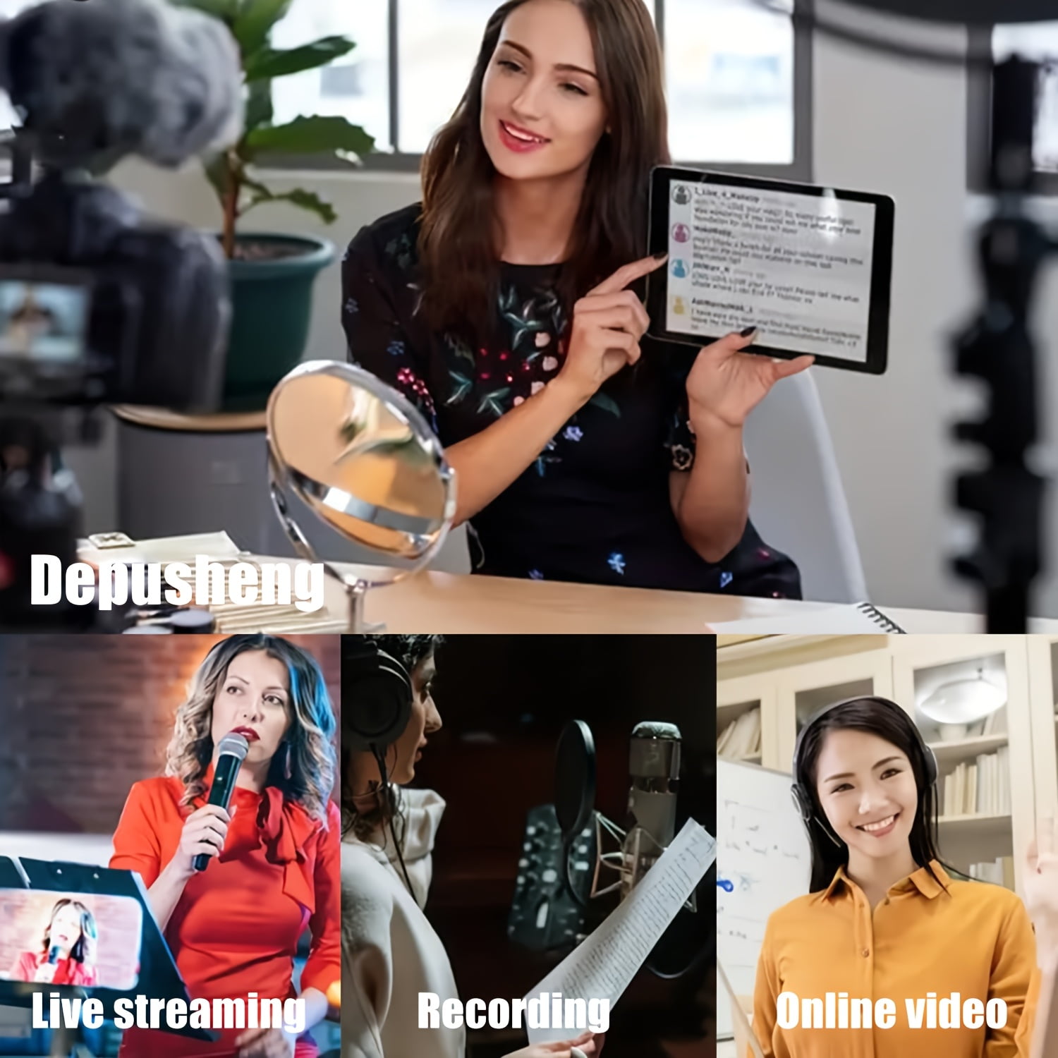 Home Recording Studio Recording Kit, Podcast Music Mixer Equipment, Condenser Microphone Set