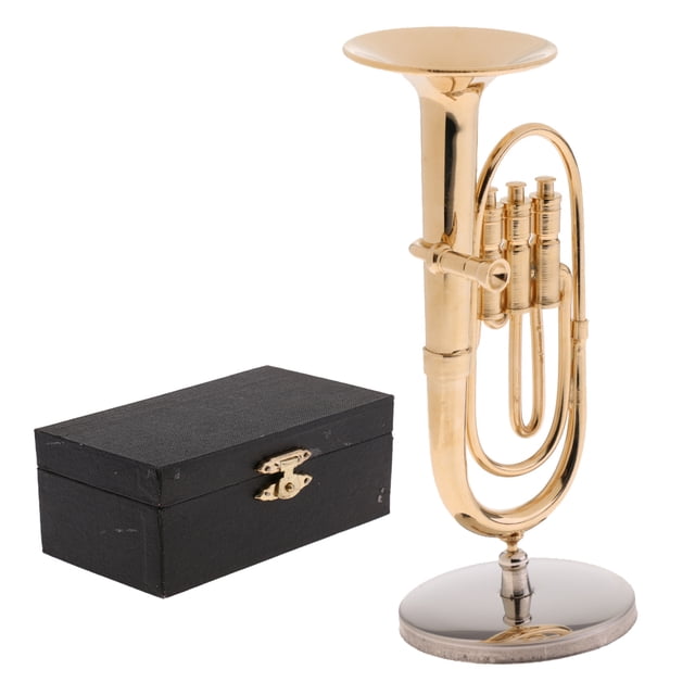 Modelo Musical de Instrumento de Tuba de Cobre en Miniatura de Casa de Muñecas para Figuras de Acción de 1/6 Sunnimix Accesorio de 12 pulgadas