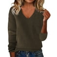 thumbnail image 1 of Women's Pullover Sweater European And American Solid Color Loose Ladies Sweater Spring And Autumn One Word Shoulder Exposed Shoulder Hood Sweater Features:, Women's Pullover Sweater XXXXXL, 1 of 3