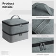 thumbnail image 4 of Nail Polish Bag, 2-Tier Nail Polish Nail Lamp Storage Bag, 30 Bottles Nail Polish Organizer Case, Portable Travel Nail Polish Case for Manicure Kit, Gray, 4 of 6