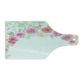 thumbnail image 2 of Shabby Flora Cutting Board, Floral Wreath in Half Blossoming Romantic Bridal Roses Peonies Feminine Design, Tempered Glass Cutting and Serving Board, Wine Bottle Shape, Multicolor, by Ambesonne, 2 of 5