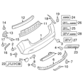 thumbnail image 2 of New Genuine Nissan Closing Plate-Rear Bumper,Lh 788173YM0A / 78817-3YM0A OEM, 2 of 10