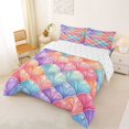 thumbnail image 2 of Homewish Rainbow Seashell Full Size Comforter Sets For Girls,Coastal Beach Bedding Comforter Set,Reversible,3-Piece,1 Comforter and 2 Pillowcases, 2 of 7