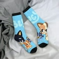 thumbnail image 5 of Silaia Bluey Print Adult Socks, Athletic Socks, Mens and Womens Crew Cushion Socks,Work Athletic Running Socks,Casual Breathable Socks, 5 of 6