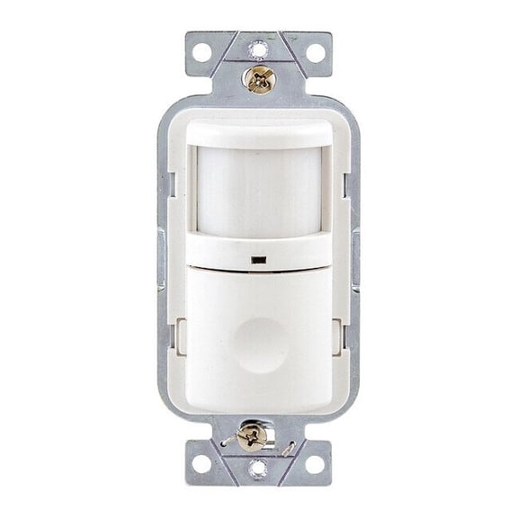 Hubbell Wiring Device-Kellems Vac Snsr with Nightlight,PIR,120V AC,Wht WS1001NW