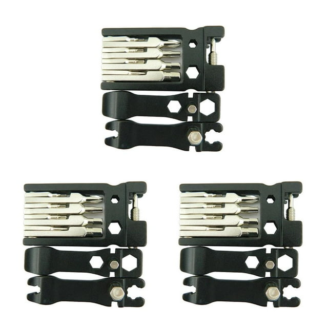 fastboy 19 In 1 Bike Repair Tools Kit Removal Tools Screwdrivers Lever Wrench Folding Multi -tool black 75*39mm 3Set