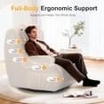 thumbnail image 3 of Loberfve 3-in-1 Swivel Armchair Oversize High Back Chair with 2 Extra Pillows and 2 Side Pockets, Padded Cushion and Back Accent Chair for Living Room Bedroom Beige, 3 of 6