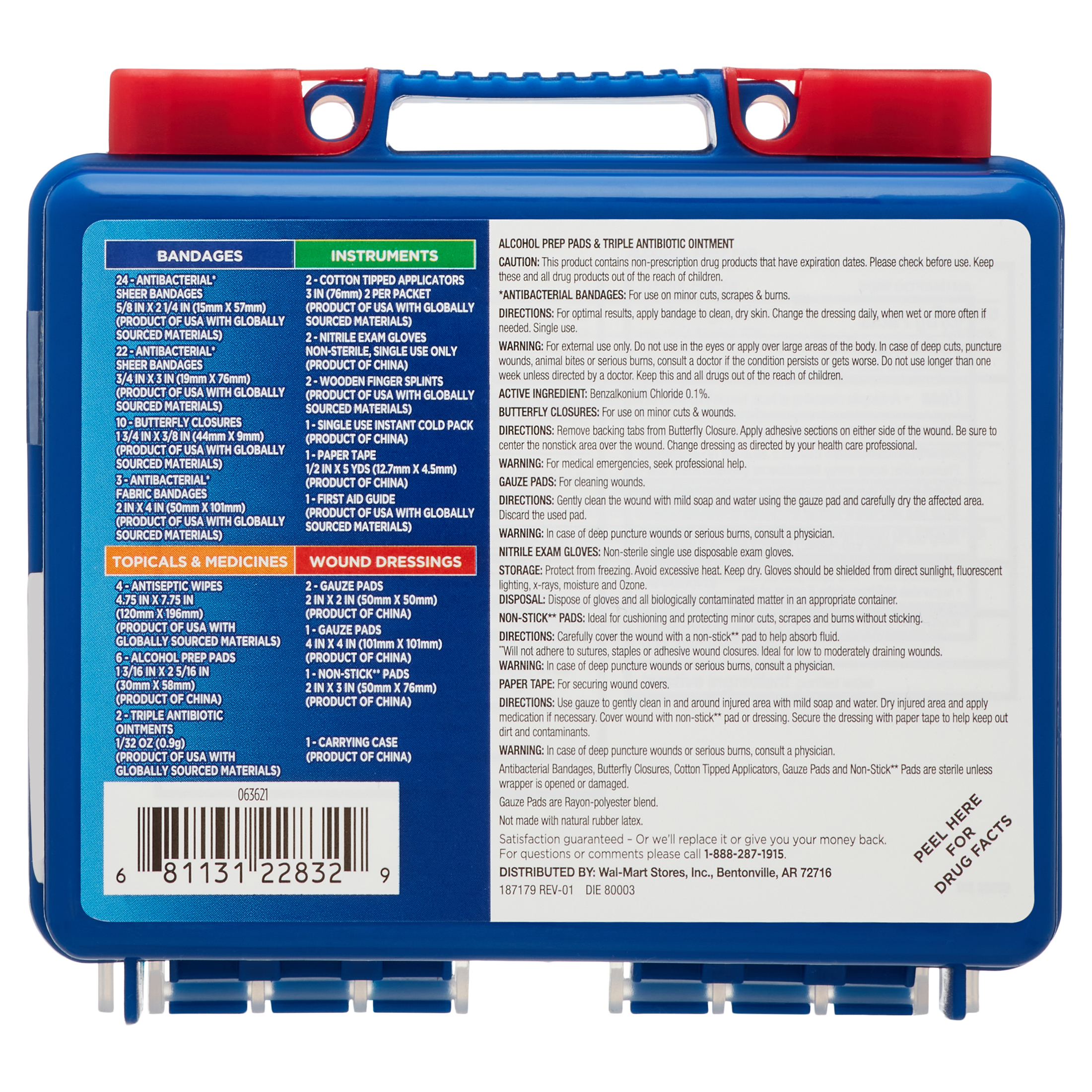 Equate On-The-Go First Aid Kit, 85 Items - image 8 of 9