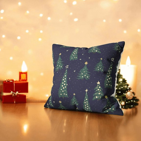 Christmas Trees Velvet Christmas Cushion Cover