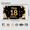 thumbnail image 6 of Gold Glitter Birthday Banner Happy 18th Milestone Birthday Celebration Party Decor for Birthday Party Event Decoration Indoor Celebration, 6 of 9