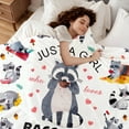thumbnail image 3 of Raccoon Blanket Gifts for Women Adults Raccoons Lover Soft Warm Animal Plush Stuff Throw Blanket for Couch Sofa Bed Home Decor 50"x40", 3 of 7