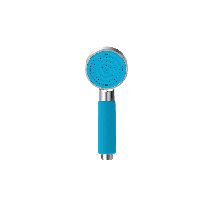 Colorful handheld shower head with silicone grip 10 colors (Blue