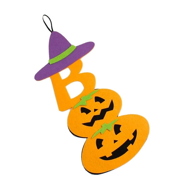 de Halloween Boo / Calabaza / Fantasma con cuerda, Decoraciones para puertas colgantes de Halloween para interiores y exteriores Señales de par perfecl Decoración colgante de Halloween